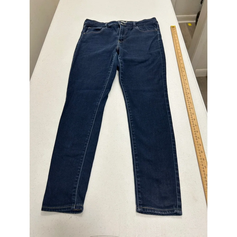 Levis 720 High Rise Super Skinny Jeans Dark Wash Indigo Womens 32 Stretch‎ 4864